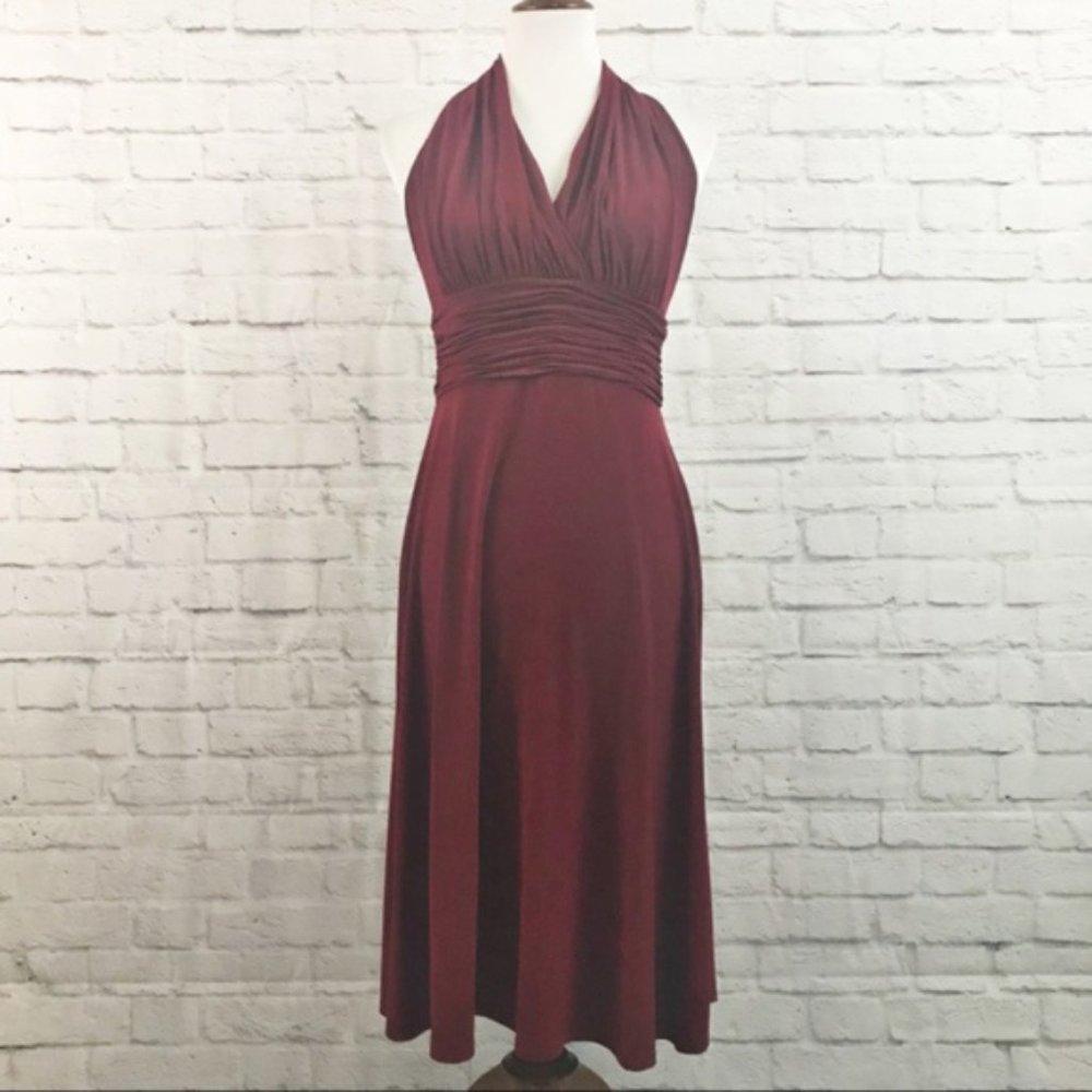 Evan-Picone Red Halter Dress Size 6